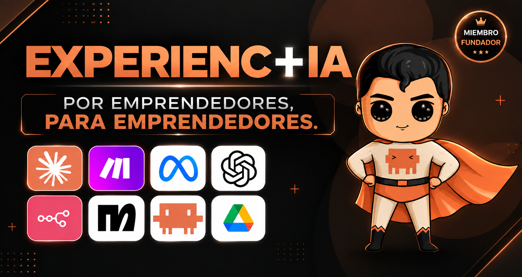 Poster oficial de EXPERIENC+IA con las herramientas del curso